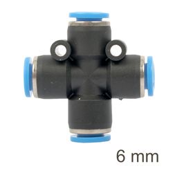 Pu Hose Fitting 4 Way Connector 6mm